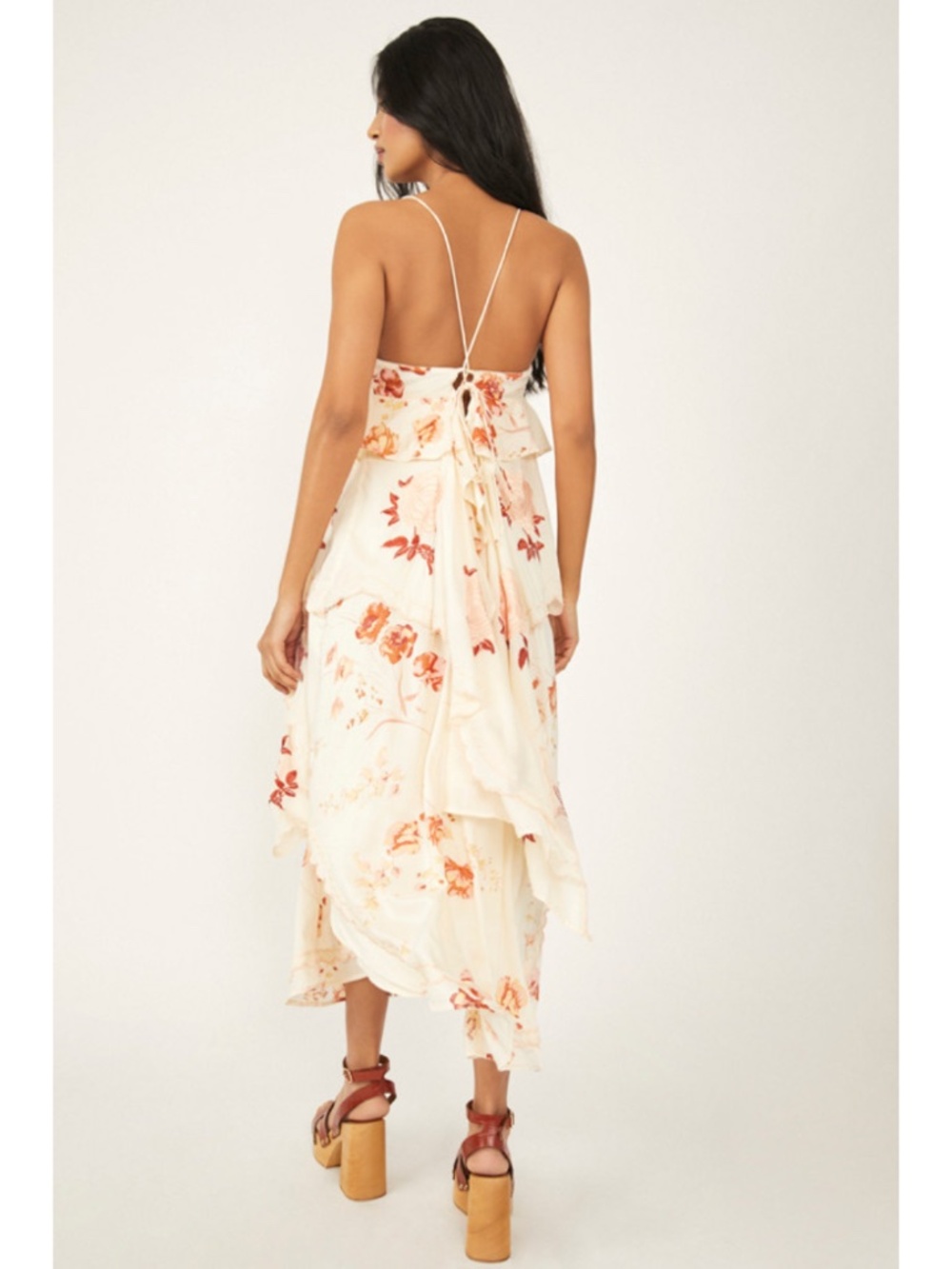 NEW Revolve Free People Audrey Dress Copper Rose Combo Small - Picture 7 of 17